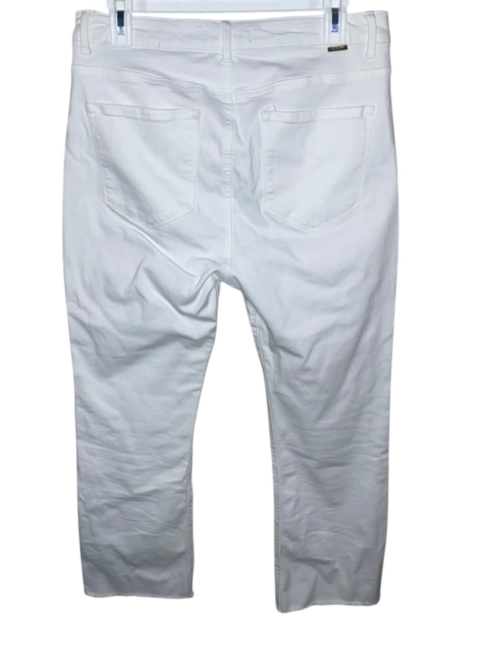 TRACTR High Rise Crop Flare With Side Slit And Raw Hem - Picture 4 of 6
